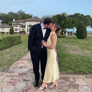 billy j. High Neck Esther Maxi Dress butter yellow